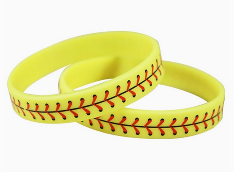 Softball Silicone Wristband