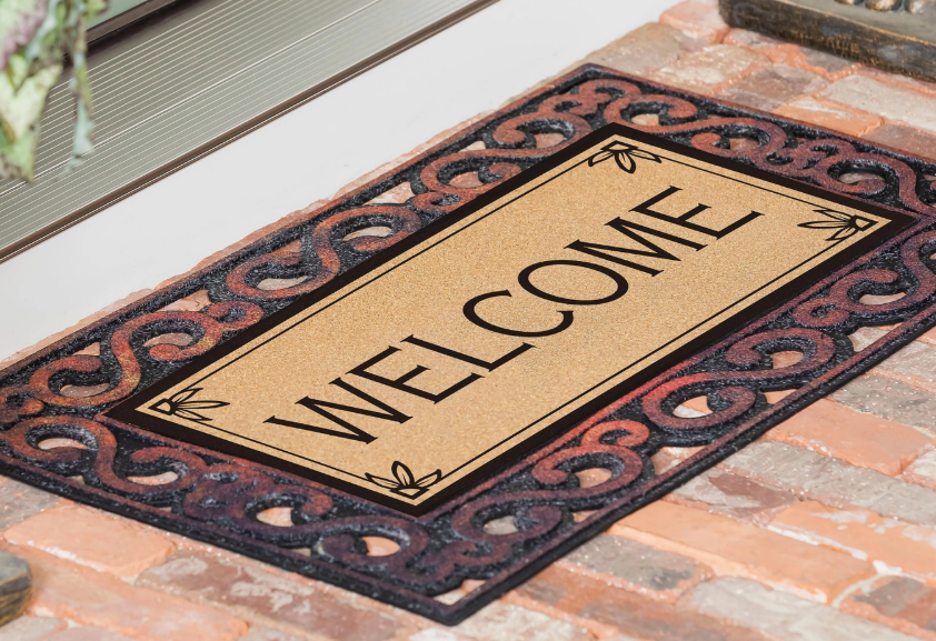 Welcome Flocked Sassafras Coir Switch Mat
