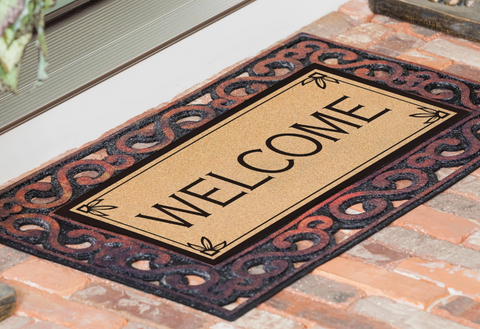 Welcome Flocked Sassafras Coir Switch Mat