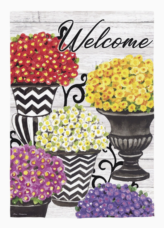 Fall Topiary Suede Garden Flag