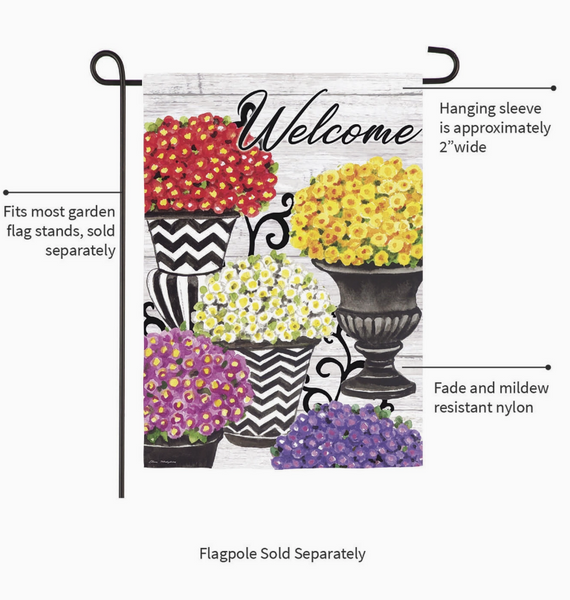 Fall Topiary Suede Garden Flag