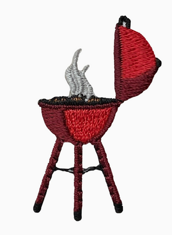 3" Red BBQ Grill Hat Patch