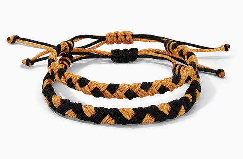 Black & Gold Braided Bracelets