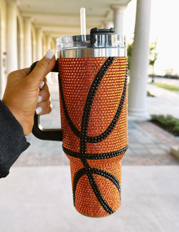 Basketball 40 oz. Crystal Tumbler