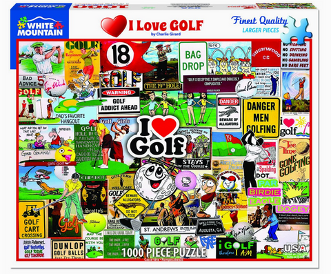 I Love Golf - 1000 Piece Jigsaw Puzzle