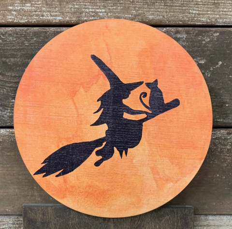 Orange Moon Witch Topper