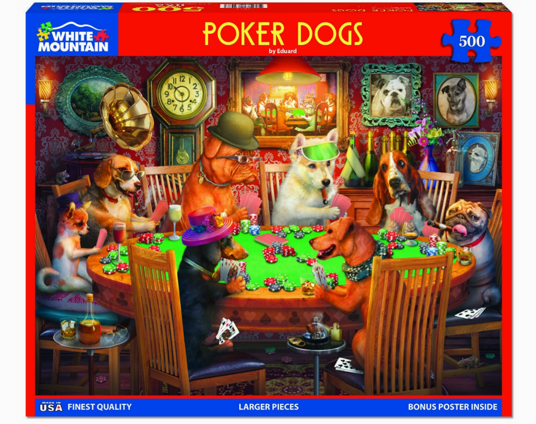 Poker Dogs - 500 Piece Jigsaw Puzzle