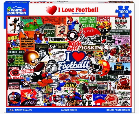 I Love Football - 1000 Piece Jigsaw Puzzle