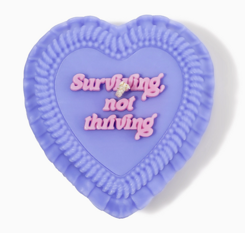 Surviving, Not Thriving Heart Candle