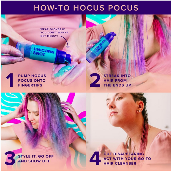 Hocus Pocus Wash-Out Hair Paint - Purple (Zap)