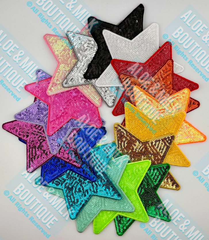 Sequin Star Large Hat Patch