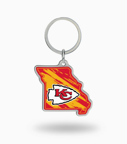 NFL Kansas City Chiefs State Shape Keychain