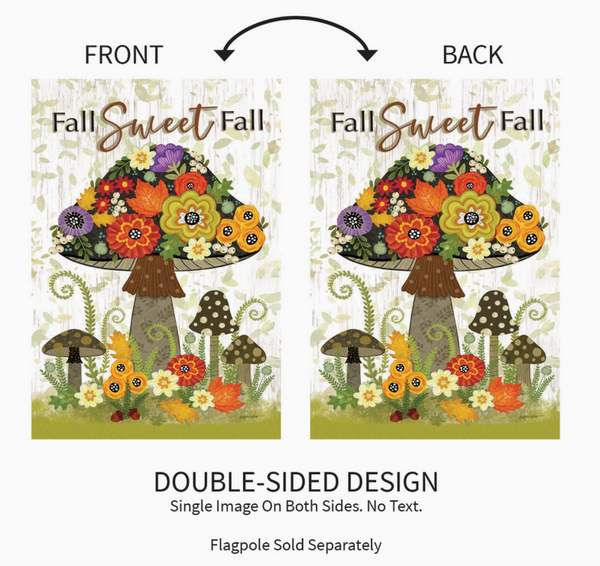 Fall Sweet Fall Burlap Garden Flag