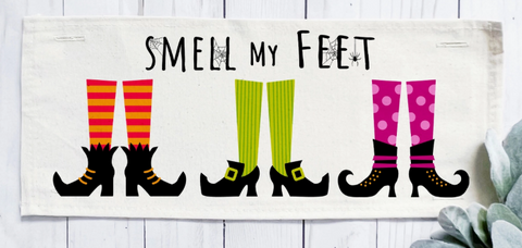 Smell My Feet Halloween Pillow Panel
