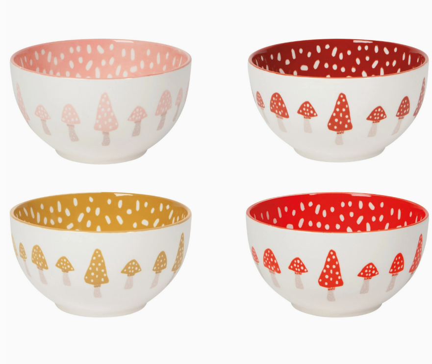 Toadstool Bowls Set of 4