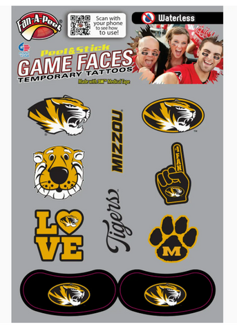 Missouri Tigers Temporary Tattoos