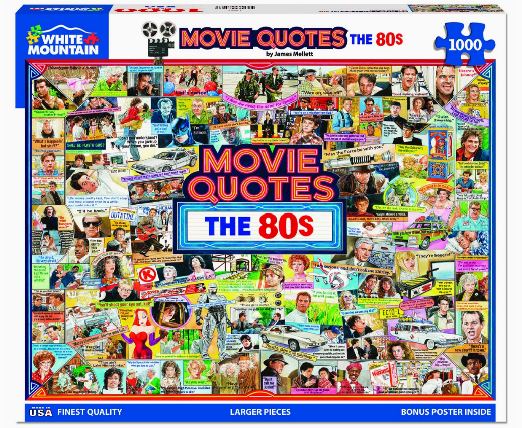Movie Quotes The 80s - 1000 Piece Jigsaw Puzzle