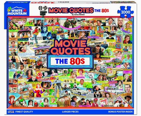 Movie Quotes The 80s - 1000 Piece Jigsaw Puzzle