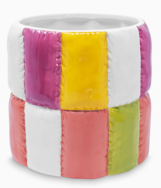 Colorblock Ceramic Planter