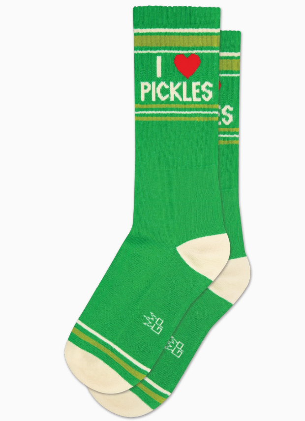I (heart) Pickles Gym Crew Socks