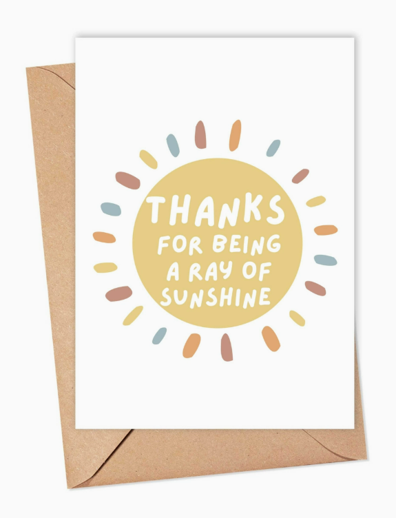 Thank You for being a Ray of Sunshine Card