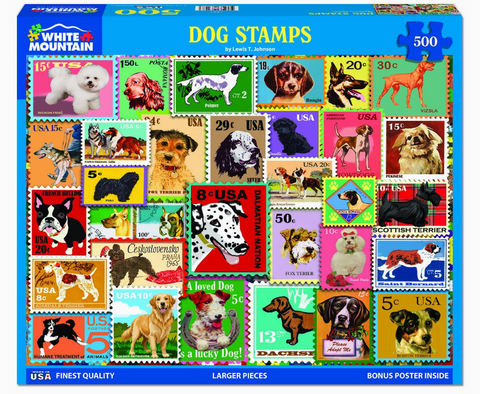Dog Stamps - 500 Piece Jigsaw Puzzle