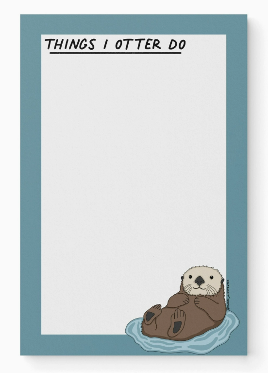Things I Otter Do Notepad