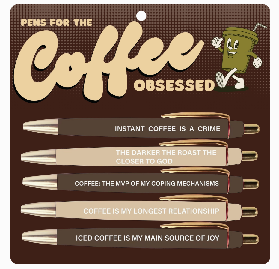 Coffee Obsessed Pen Set