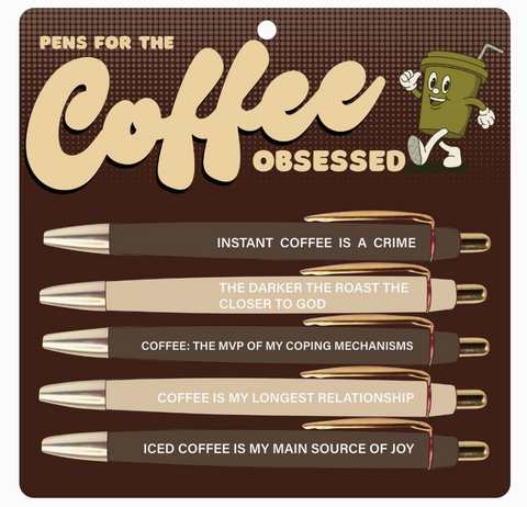 Coffee Obsessed Pen Set