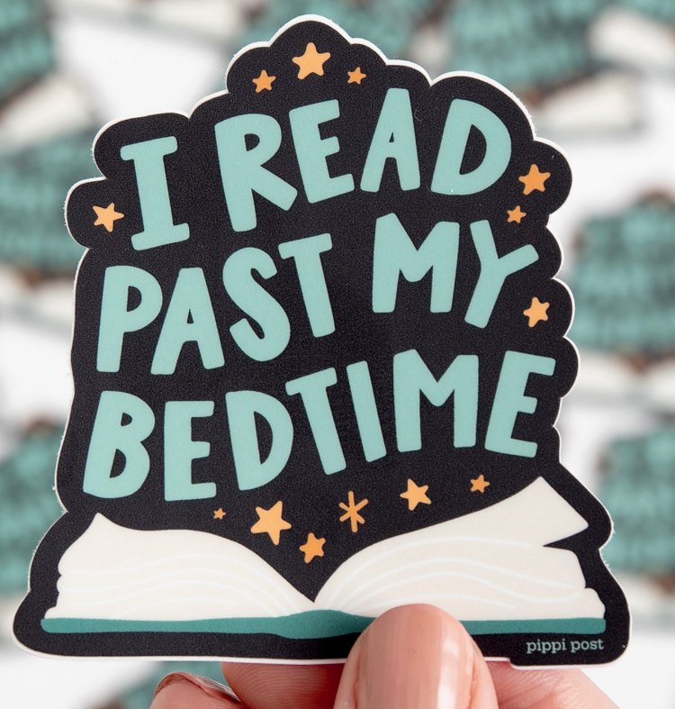 Bedtime Reader Decal Sticker