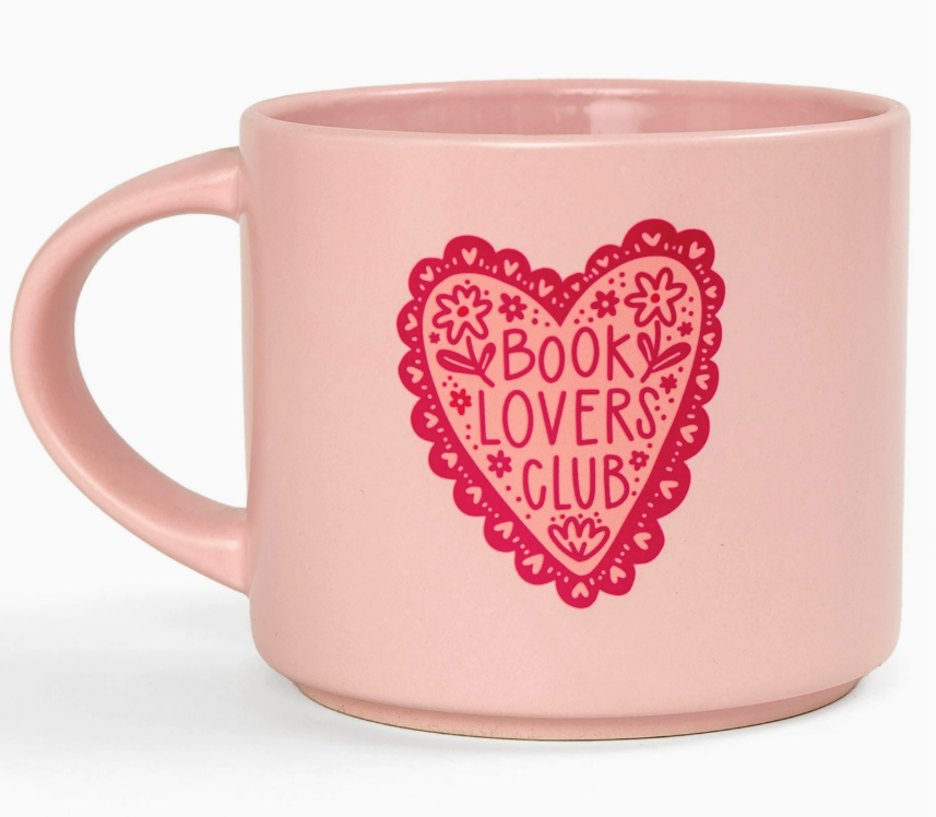 Book Lovers Club Pink Ceramic Mug