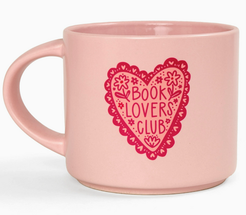 Book Lovers Club Pink Ceramic Mug