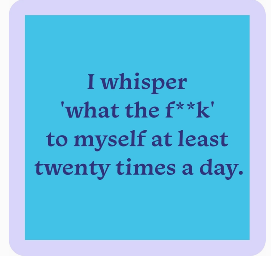Whisper What the F#ck Coaster
