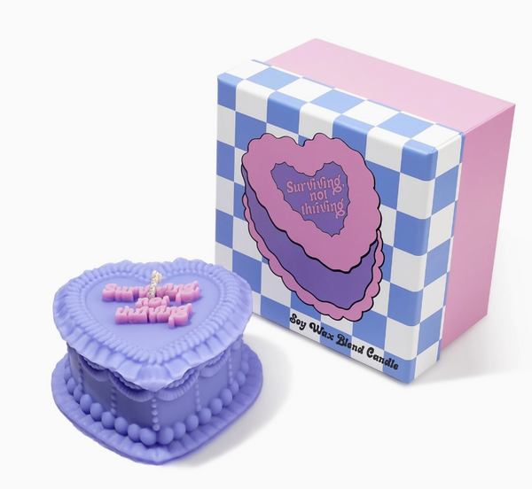 Surviving, Not Thriving Heart Candle