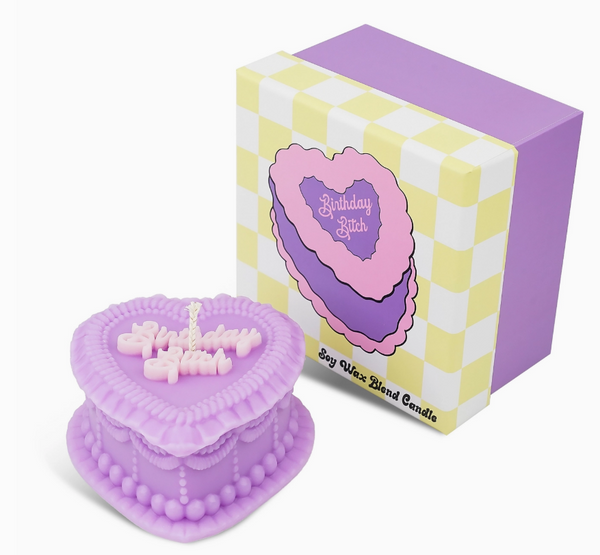 Birthday Bitch Heart Candle