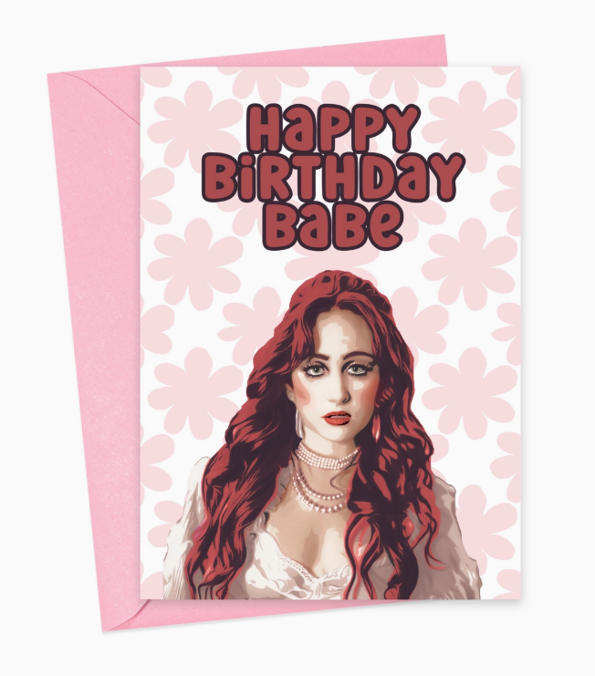 Chappell Roan Happy Birthday Babe Card