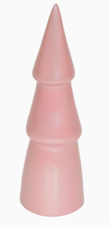 8" Pink holiday tree decor