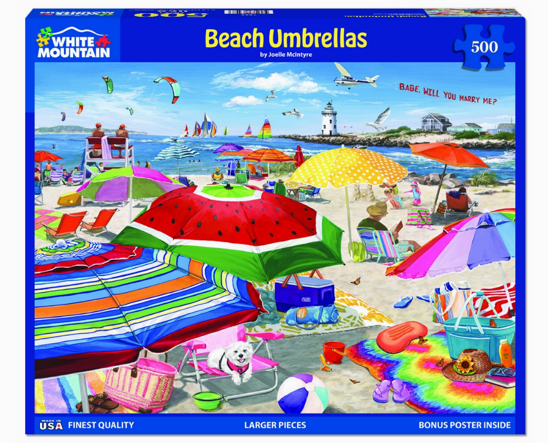 Beach Umbrellas - 500 Piece Jigsaw Puzzle