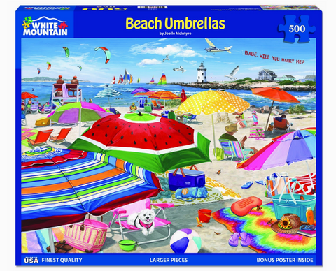 Beach Umbrellas - 500 Piece Jigsaw Puzzle