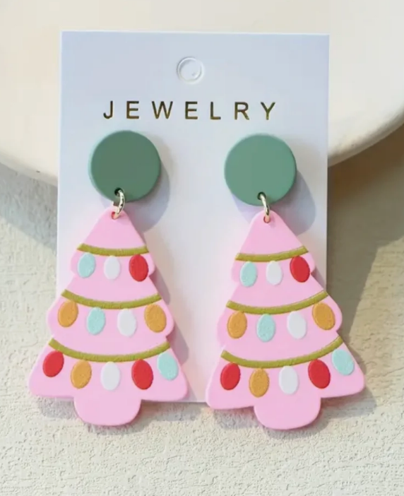 Palm Beach Holiday Tree Earrings