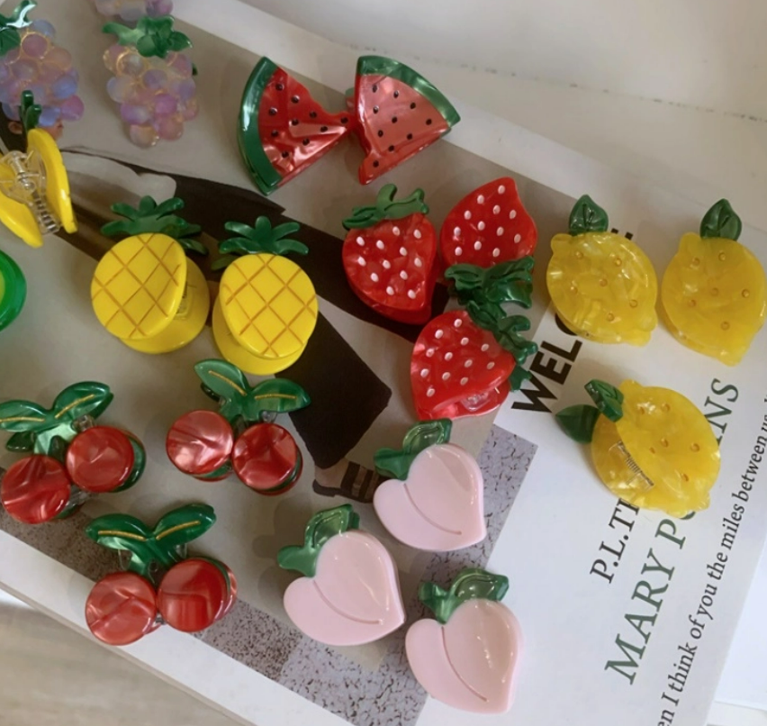 Mini Fruit Hair Claws Asst.