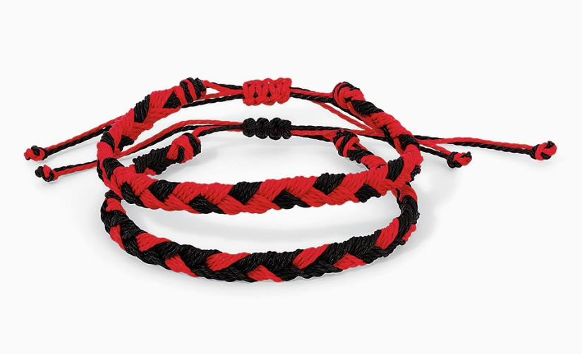 Red & Black Braided Bracelets