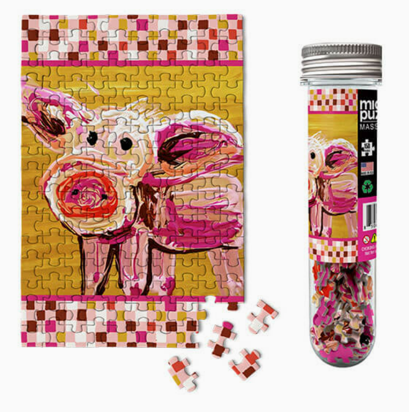 Checkers the Pig Micropuzzle Farm Life 150 pieces