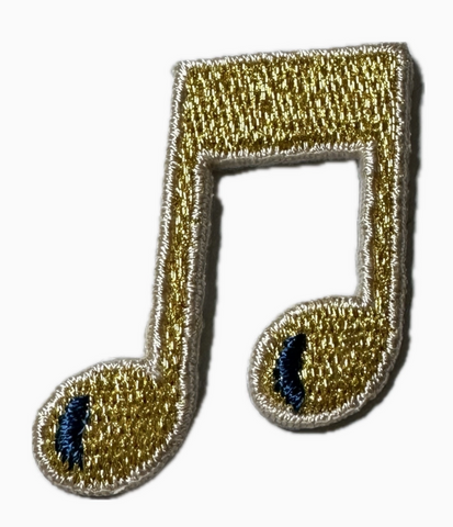 Double Eighth Music Note Embroidered Patch