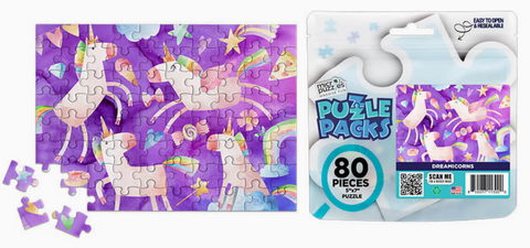 Dreamicorns Puzzle Packs 80 pieces unicorn puzzle 5"x7" size