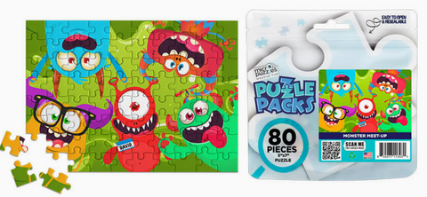 Monster Meet-up Puzzle Packs 80 pieces 5"x7" size