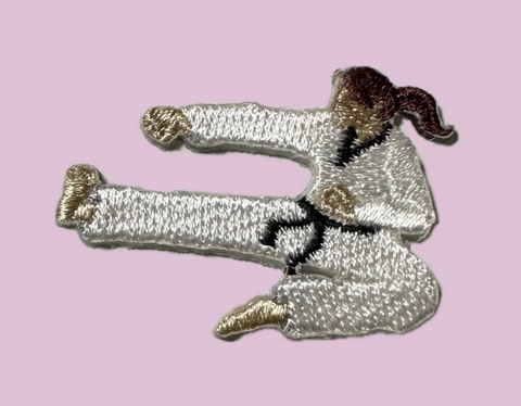 Taekwondo Girl embroidered patch