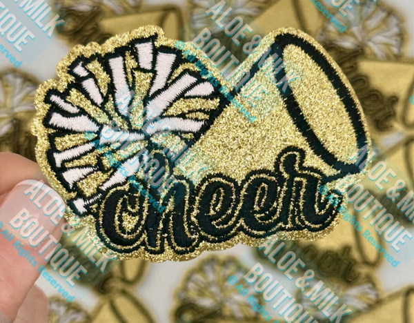 Cheer Glitter Hat Patch