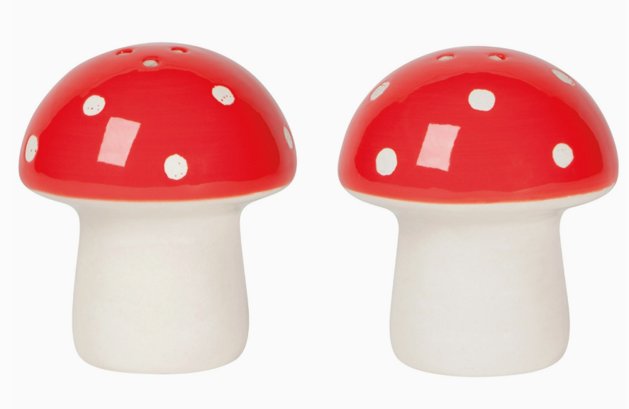 Toadstool Salt and Pepper Shakers Set of 2