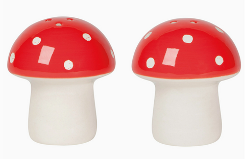 Toadstool Salt and Pepper Shakers Set of 2